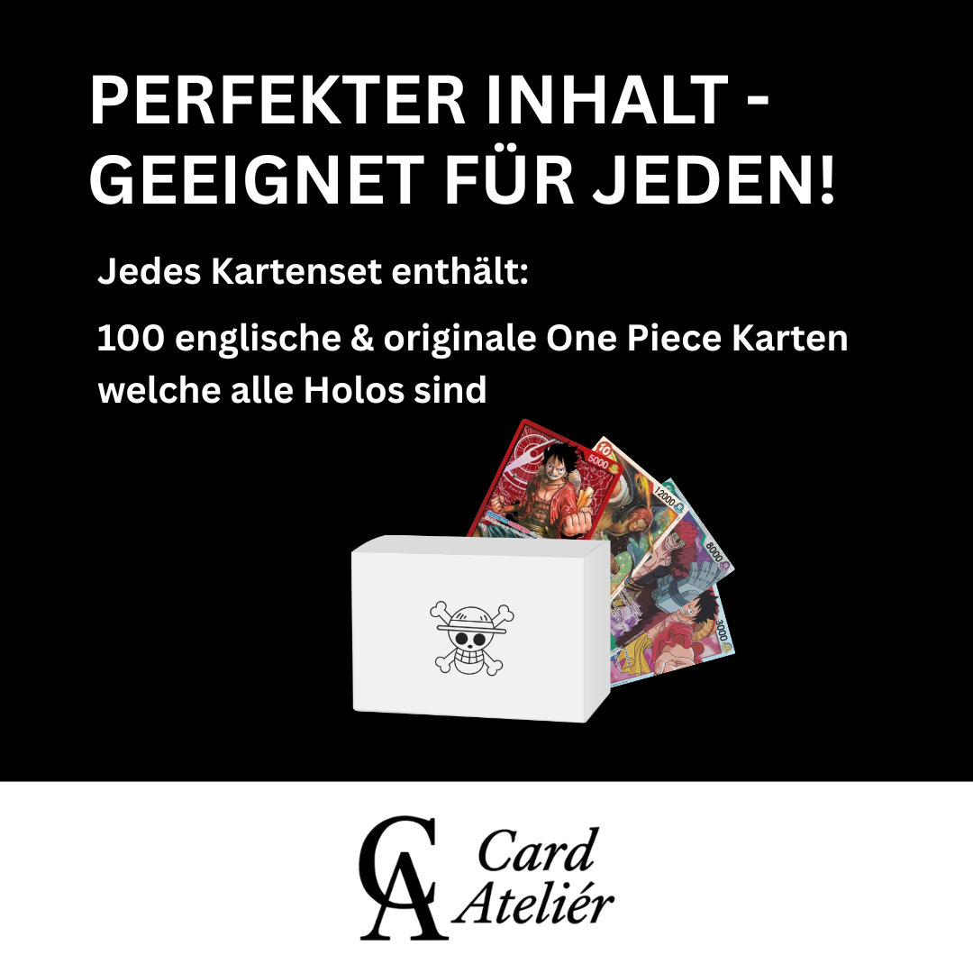 100 One Piece Karten | Sammlung mit 100 Holokarten | Englisch