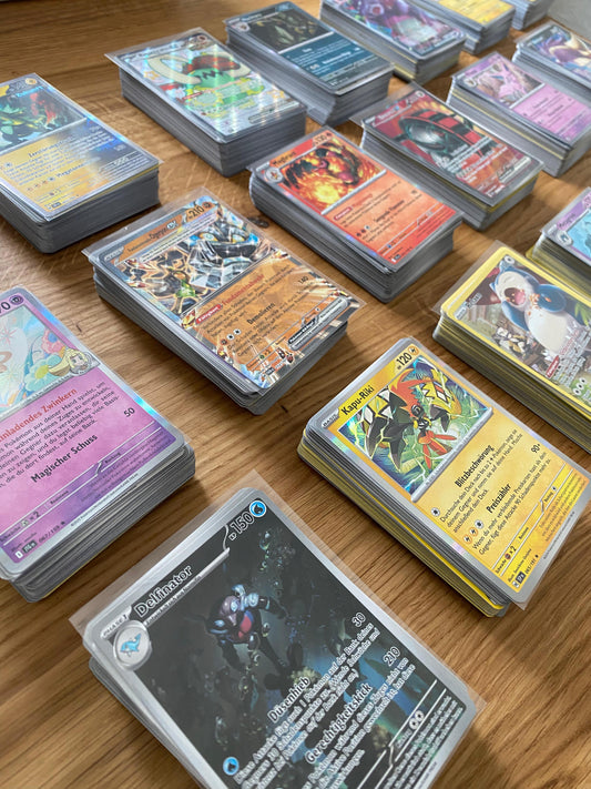 100 Pokémon Karten | Sammlung mit 100 Karten inkl. 20 Holokarten | Deutsch