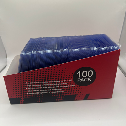Toploader | 100 Stück + 100 Sleeves | Pokemon Yu-Gi-Oh! One Piece Magic