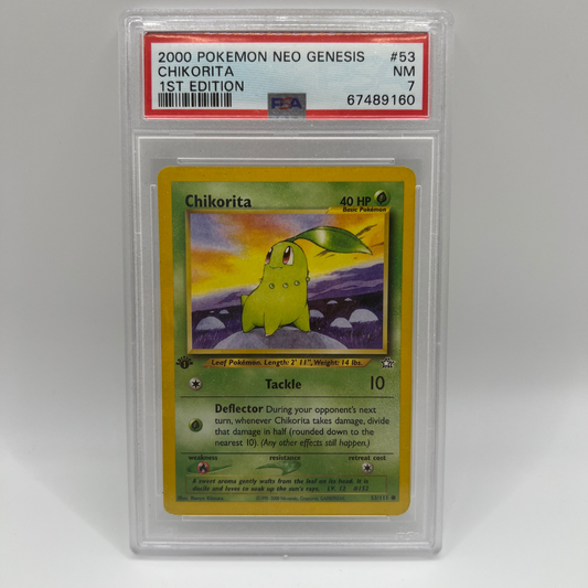 Pokémon | Chikorita | 53/111 | Neo Genesis | PSA 7 | NM | Englisch