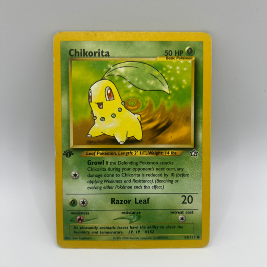 Pokémon | Chikorita | 54/111 | 1. Auflage | Neo Genesis | EXC | Englisch