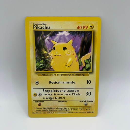 Pokémon | Pikachu | 58/102 | Base Set | EXC | Italienisch