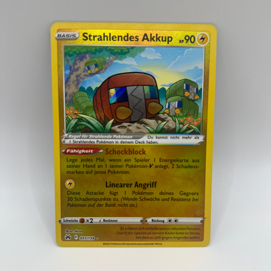 Pokémon | Strahlendes Akkup | 051/159 | Reverse Holo | Zenit der Könige | NM | deutsch
