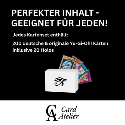 200 Yu-Gi-Oh Karten | Sammlung mit 200 Karten inkl. 20 Holokarten | Deutsch